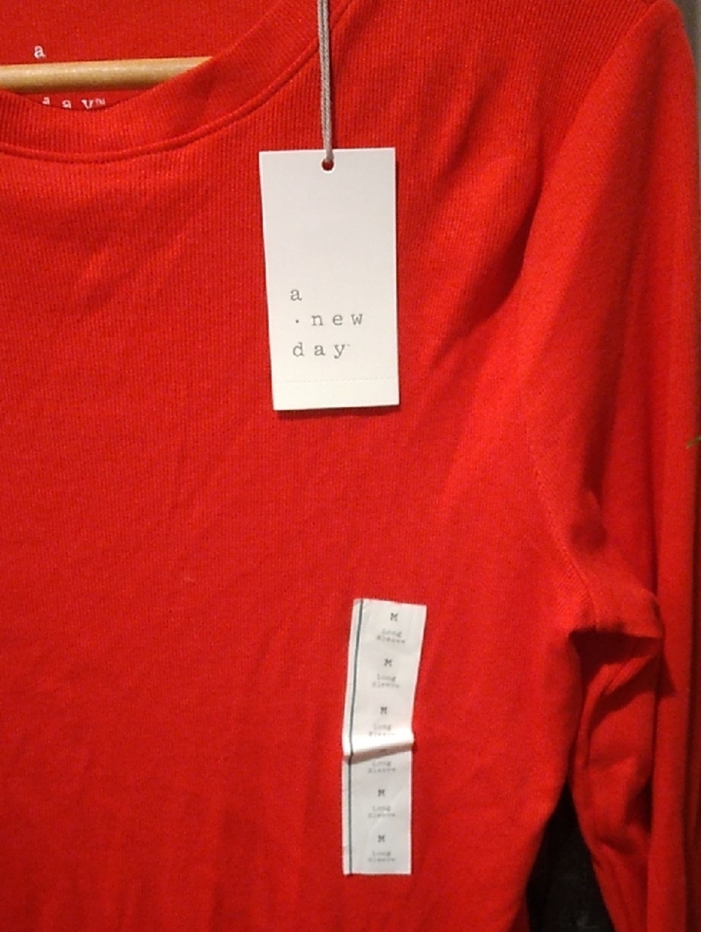 Women's a new day Crew Neck Long Sleeve Ribbed Tee - Picture 7 of 8
